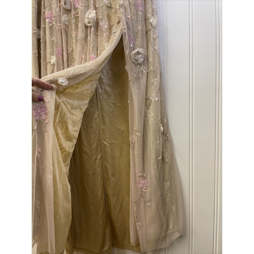 Mac Duggal Women's Floral Embellished One Shoulder A Line Gown Size 18 $998 - Picture 6 of 14